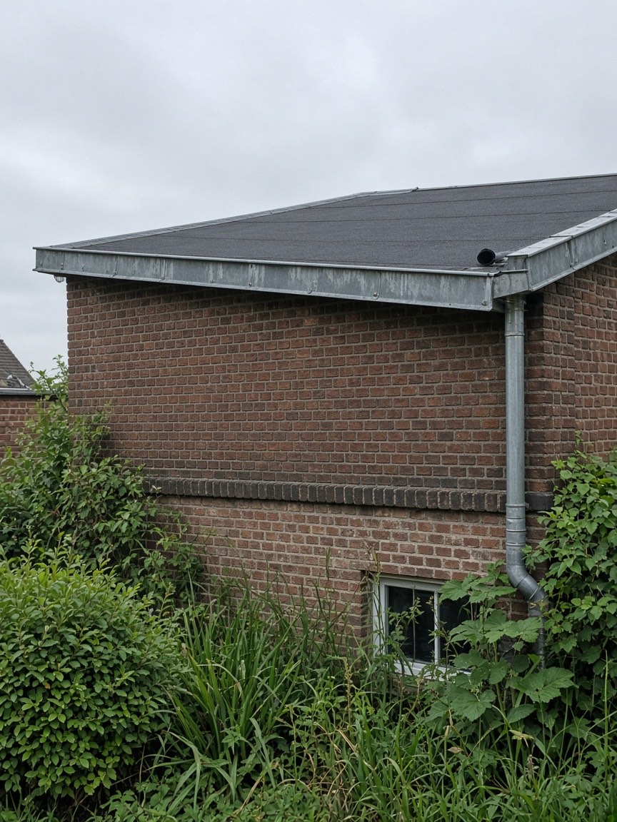 Toiture plate et corniche en zinc à Watermael-Boitsfort